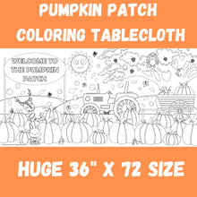 Load image into Gallery viewer, Pumpkin Patch Coloring Tablecloth