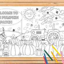 Load image into Gallery viewer, Pumpkin Patch Coloring Tablecloth