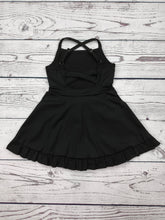 Load image into Gallery viewer, Black Athletic Dress with Ruffles

