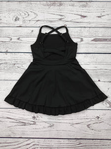 Black Athletic Dress with Ruffles