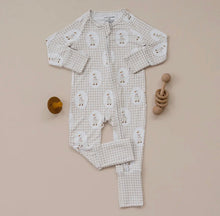 Load image into Gallery viewer, Gingham &amp; Goose Zip Romper
