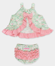 Load image into Gallery viewer, Sage Blossom Camo Knit Swing Top Bloomer Set
