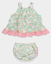 Load image into Gallery viewer, Sage Blossom Camo Knit Swing Top Bloomer Set
