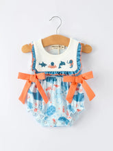 Load image into Gallery viewer, Marine Animal Embroidered Romper
