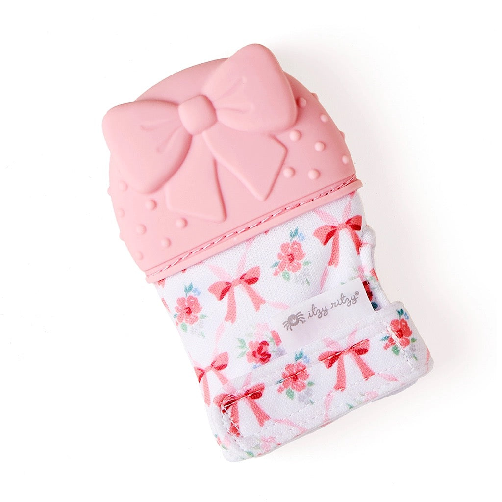 Itzy Mitt™  Bow Silicone Teething Mitt