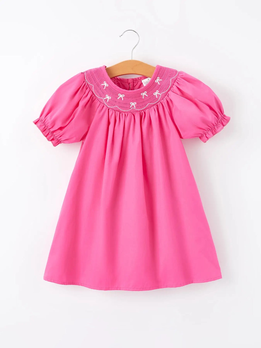 Girls Bow Hot Pink Dress