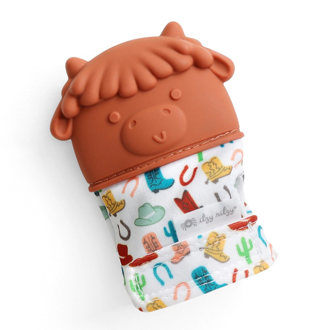 Itzy Mitt™ Highland Cow Silicone Teething Mitt