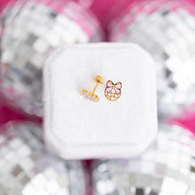 Load image into Gallery viewer, Disco Bow Stud Earring
