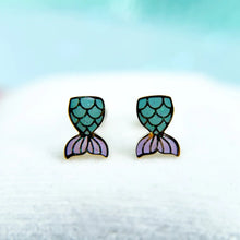 Load image into Gallery viewer, Mermaid Tail Stud Earrings
