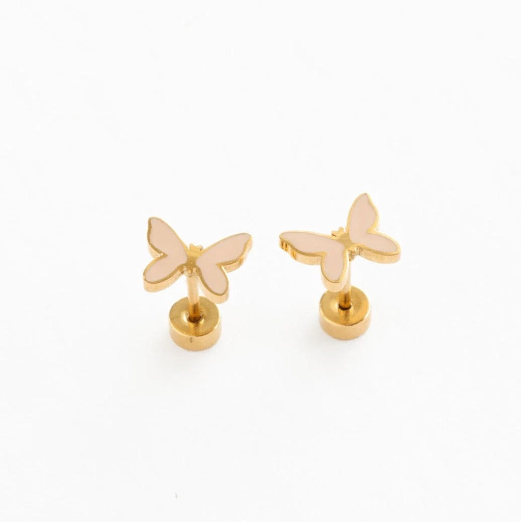 Enamel Butterfly Earrings