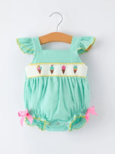 Load image into Gallery viewer, Ice Cream Embroidery Romper
