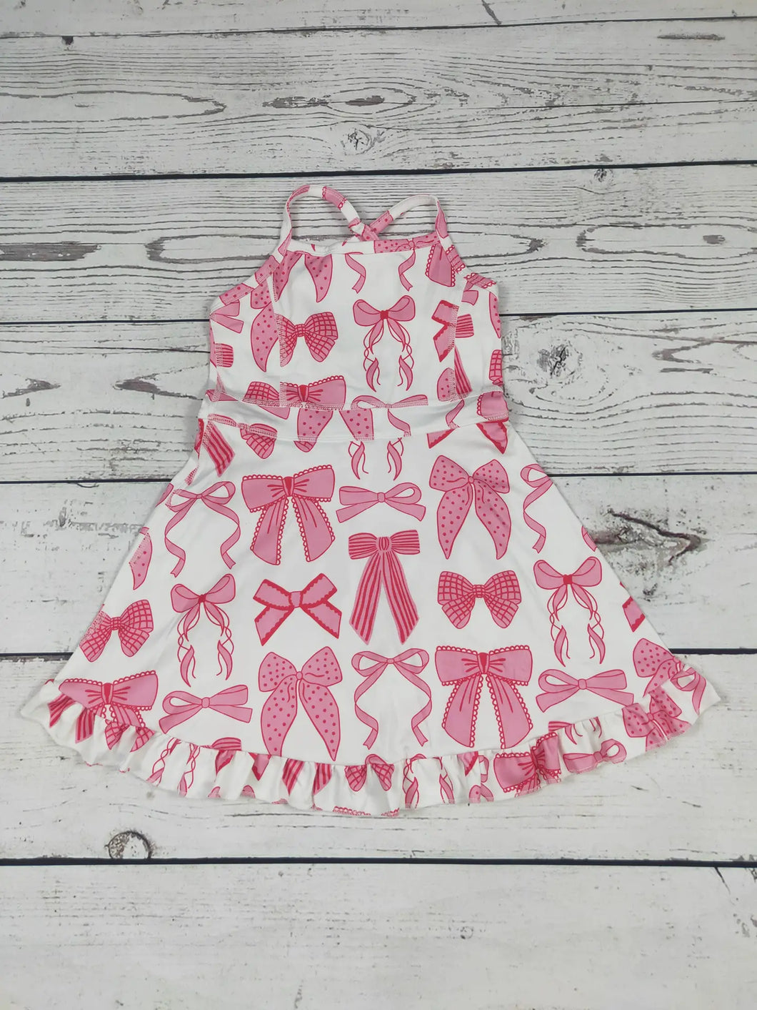 Toddler Bow Print Athletic Dress