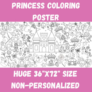 Princess Coloring Tablecloth