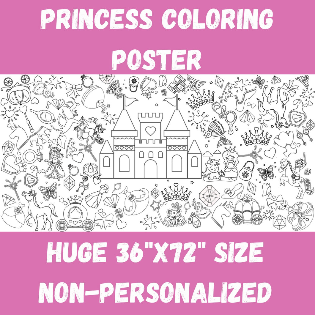 Princess Coloring Tablecloth