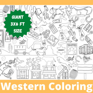 Western Coloring Table Cover Activity